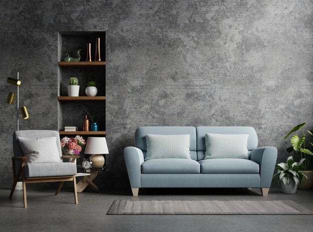 Home Insurance 1 Loft Style House With Armchair Sofa Accessories Room 3D Rendering 41470 3342