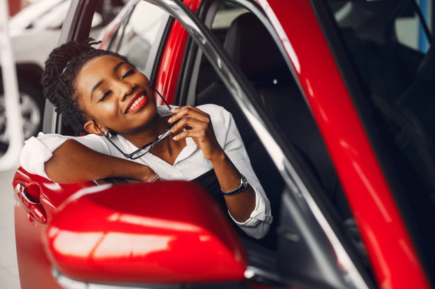 Personal Insurance 1 Stylish Black Woman Car Salon 1157 21427
